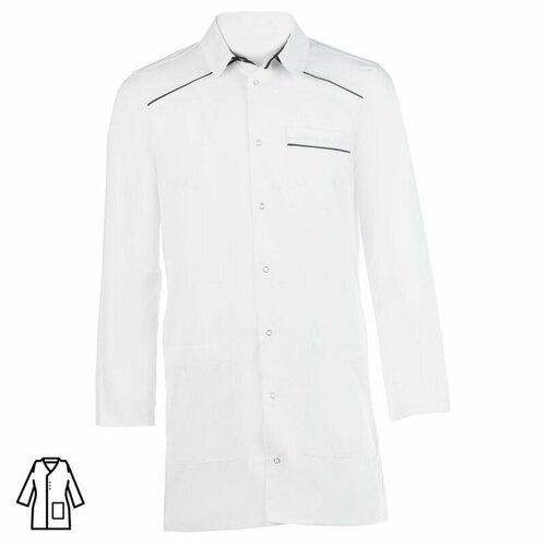 Халат медицинский муж. М22 ХЛ белый (р.60-62) р.170-176, 1718364