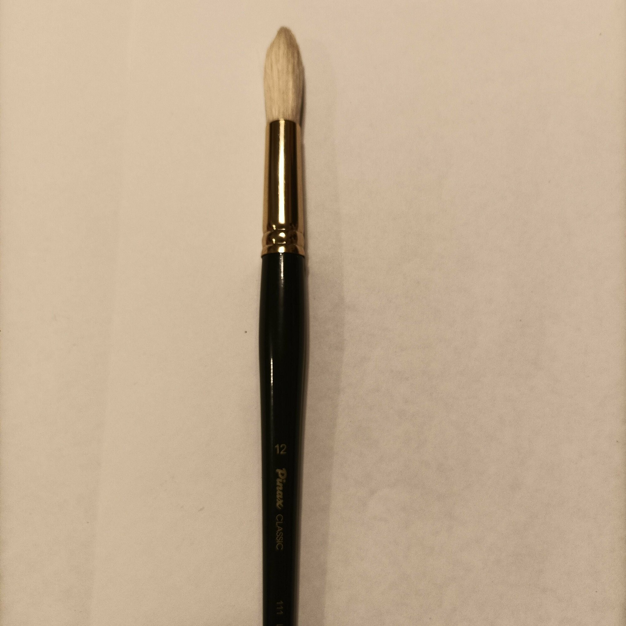 Кисть художественная щетина Classic круглая N 12 длинная ручка Pinax