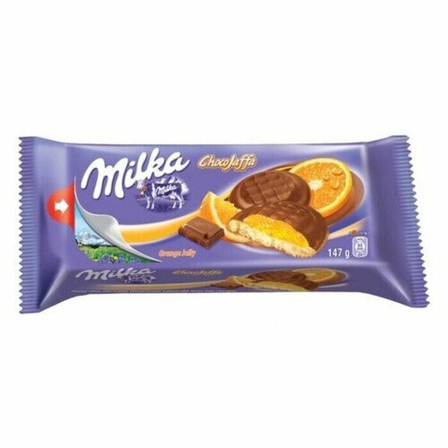 Печенье Milka Jaffa с апельсиновым желе 147 г - фотография № 5