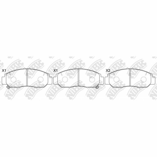 Колодки тормозные дисковые Nibk PN8465, 4 шт