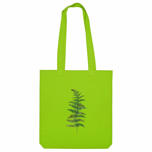 Сумка шоппер Us Basic, зеленый мужская футболка папоротник растение ботаника минимализм s синий