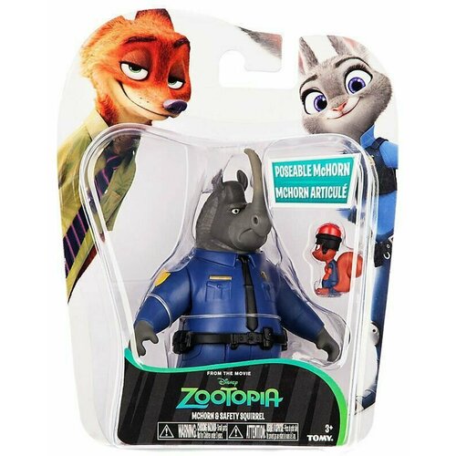 Набор фигурок Зверополис Zootopia McHorn and Small Safety Squirrel TOMY зверополис фигурки