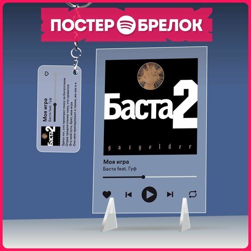 Постеры spotify брелок репер Баста подарочный набор