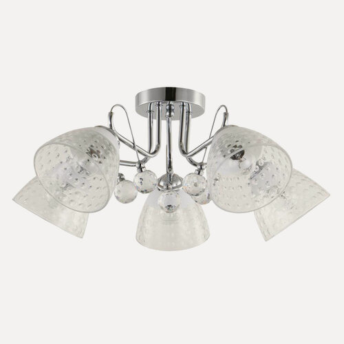 Изображение товара Люстра потолочная, светильник De City Блеск 315016305, 5*60W E27 2700К, цвет: хром, белый матовый