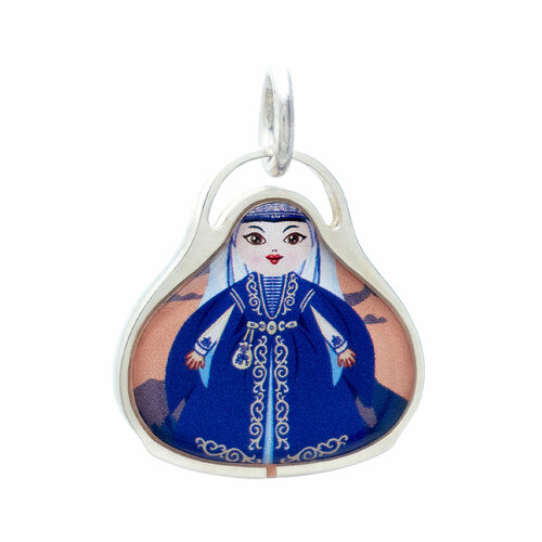 Платежный шарм Artpayments Платежный шарм Матрёшка, серебро, 925 проба, полимерная глина