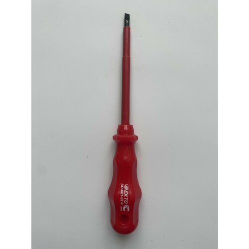 Отвертка изолированная SL 5,5x125 мм шлицевая EKTO Хромванадиевая сталь