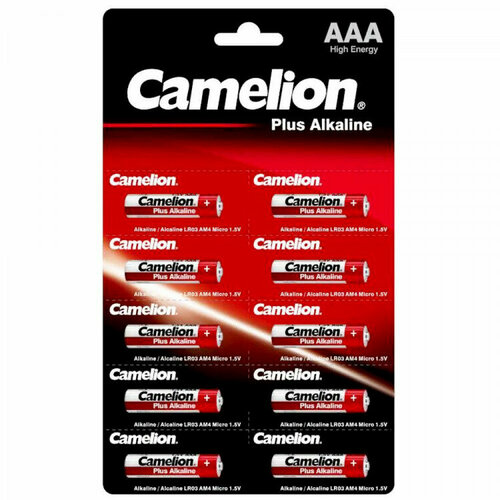 Батарейки Camelion LR03 (ААА) алкалиновые BL10 отрывной (цена за 1шт) camelion lr03 bp10 14853 батарейка 14853