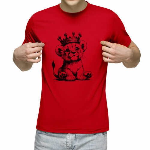 Футболка Us Basic, размер XL, красный мужская футболка ворона в короне xl красный