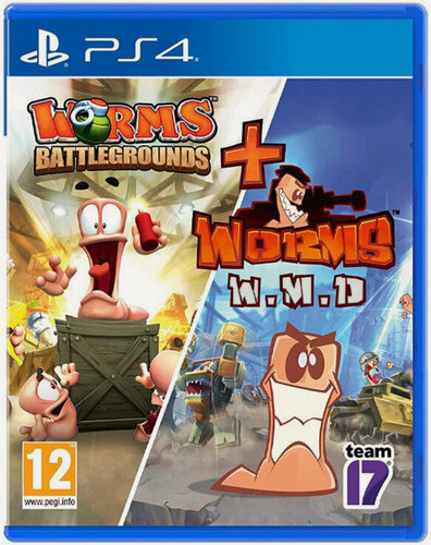 Изображение товара Worms Battlegrounds + Worms WMD - Double Pack [PS4, английская версия]