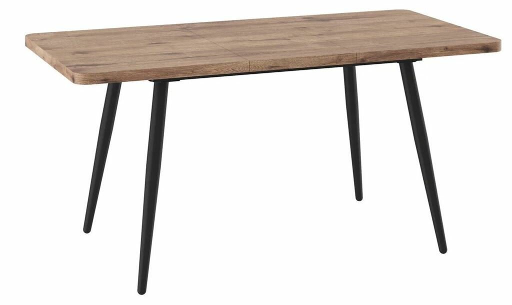 фото Стол раздвижной борг RADIAL-120(160)х80, Светлое дерево/черный