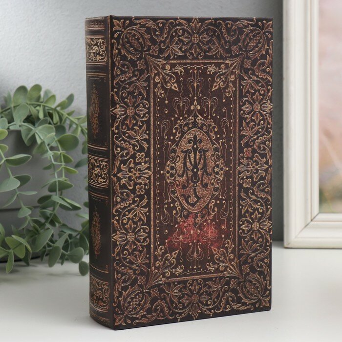 Шкатулка книга-сейф «Старинная книга» дерево искусственная кожа 21×13×5 см