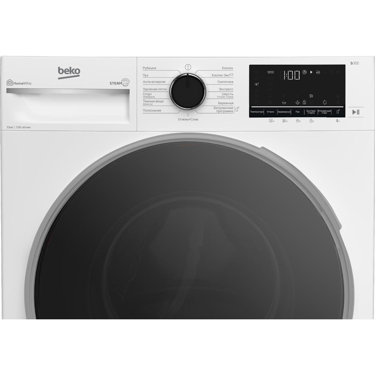 Узкая стиральная машина Beko B3WFR57H2W, 60 см, белый - фотография № 3