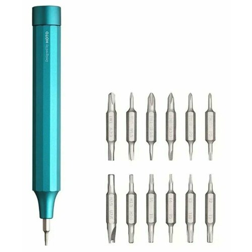 фото Отвертка xiaomi hoto precision screwdriver kit 24 in 1 (qwlsd004) с набором бит (green)