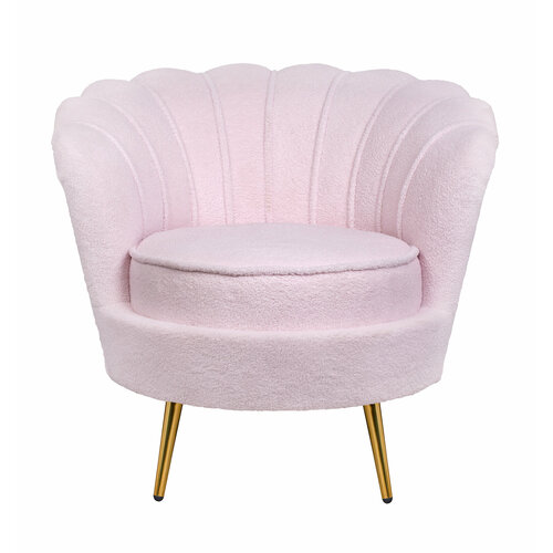 фото Кресло ракушка mak-interior, pearl pink boucle, дизайнерское для дома mak interior