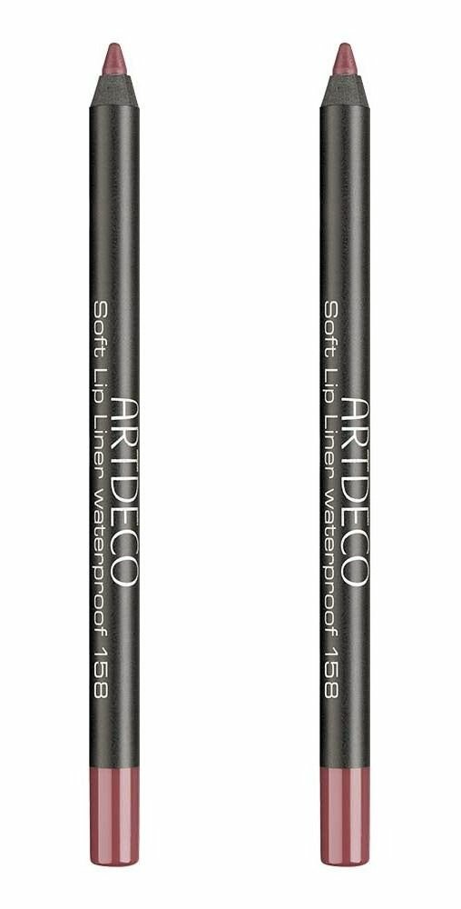 ARTDECO Водостойкий карандаш для губ Soft Lip Liner Waterproof тон 158, 1,2 г, 2 шт