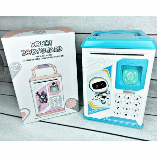 Сейф-копилка с отпечатком пальца и кодовым замком