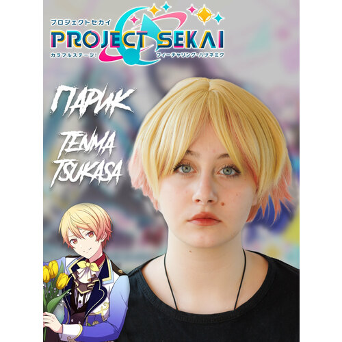 Парик аниме Секай Цукаса Тенма косплей Project Sekai парик для косплея kakegurui yumeko jabami 100 см черные прямые термостойкие синтетические волосы парик для косплея