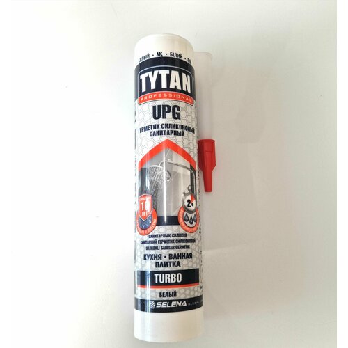 Герметик санитарный Tytan Professional UPG TURBO силиконовый белый 280 мл, 2шт герметик санитарный tytan upg turbo силиконовый 280 мл цвет белый