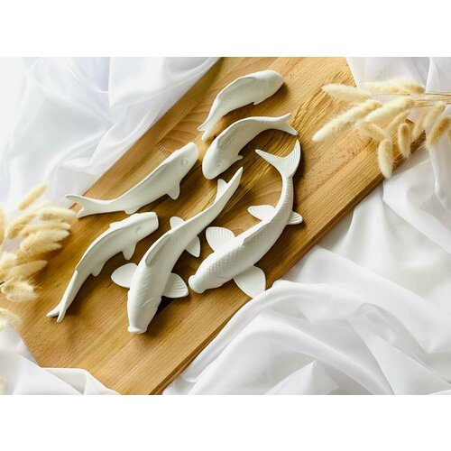 Рыбы. Декор на стену. Белые. 6 шт.