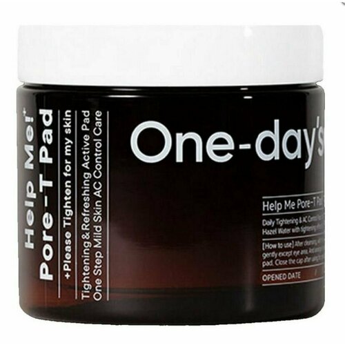 Тонер-пэды для лица One-days you, с эффектом пилинга, 60 пэдов в упаковке.