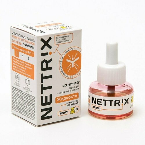 Дополнительный флакон-жидкость Nettrix Soft, детский, 30 ночей (комплект из 7 шт)