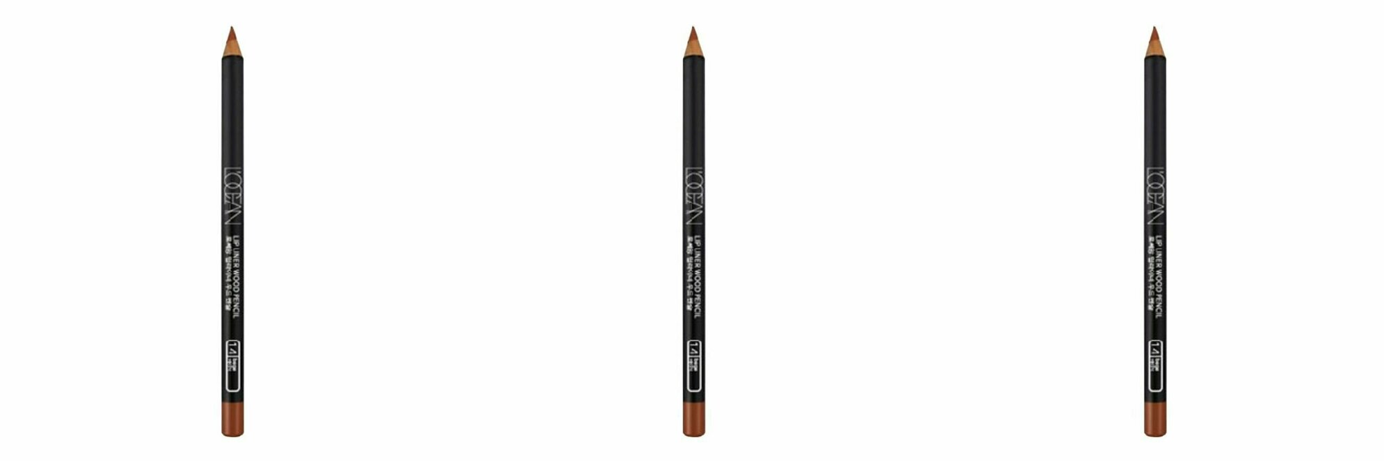 Карандаш для губ L’OCEAN, Lipliner Wood Pencil #14, Beige, 3 уп.