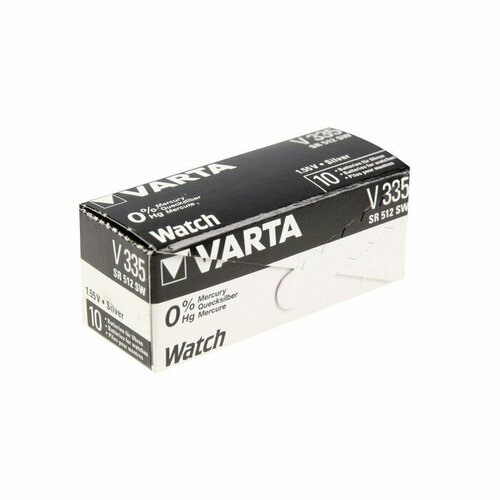 Батарейка Varta Silver Oxide, 335 (SR512SW) - 1BL, 1.55 В, блистер, 1 шт. (комплект из 10 шт)