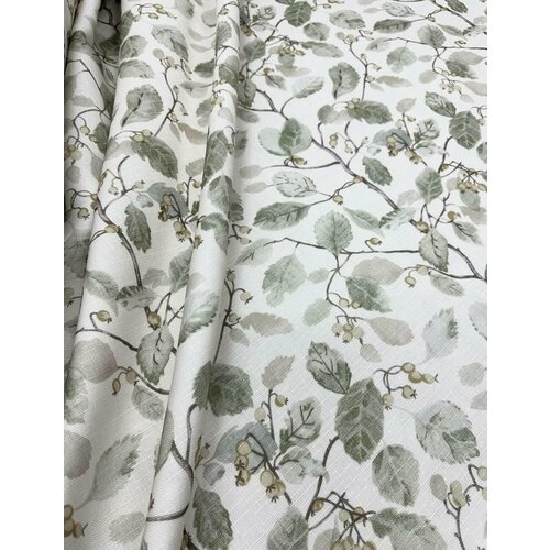 Ткань портьерная для штор 'под лен', 100% полиэстер /Viva текстиль/ с печатным рисунком, высота 2.8 м, на отрез от 1 метра, ткань отправляется единым метражом в одном заказе