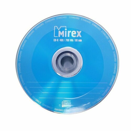 Диск CD-R Mirex Standard 50, 48x, 700 Мб, шт (комплект из 50 шт)