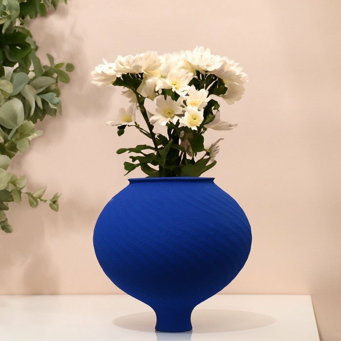 Декоративная ваза «Лаура» цвет синий