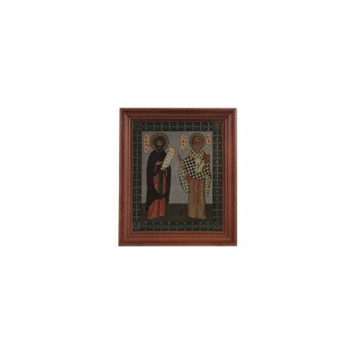 Икона в дер. рамке №1 11*13 двойное тиснение (Кирилл и Мефодий) #55159 икона мефодий размер 30х40