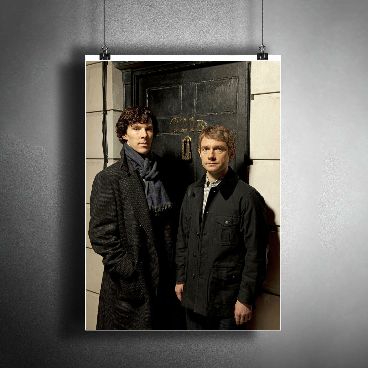 Постер плакат для интерьера "Сериал: Шерлок. The Sherlock. Актёр Бенедикт Камбербэтч" / Декор дома, офиса, комнаты, квартиры A3 (297 x 420 мм)