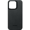 Фото #9 Чехол PITAKA MagEZ Case 4 для iPhone 15 Pro черно-синий 1500D Twill (KI1501P)