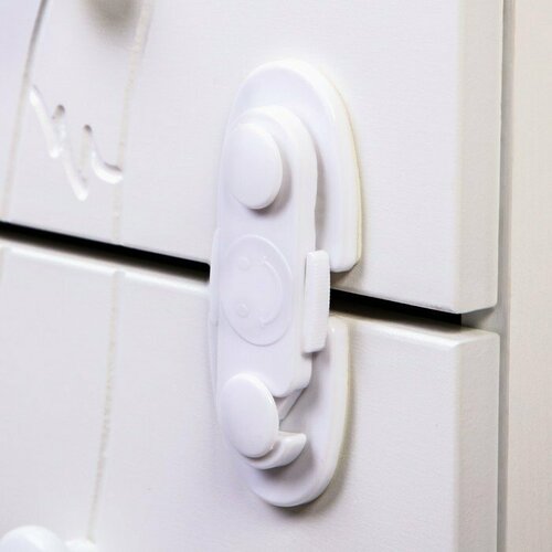 Блокиратор для дверей шкафов, цвет белый (комплект из 10 шт) 10 шт прозрачные клейкие бамперы для дверей шкафов