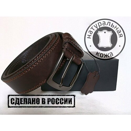 фото Ремень maroon belts, натуральная кожа, металл, размер 110, длина 110 см., коричневый