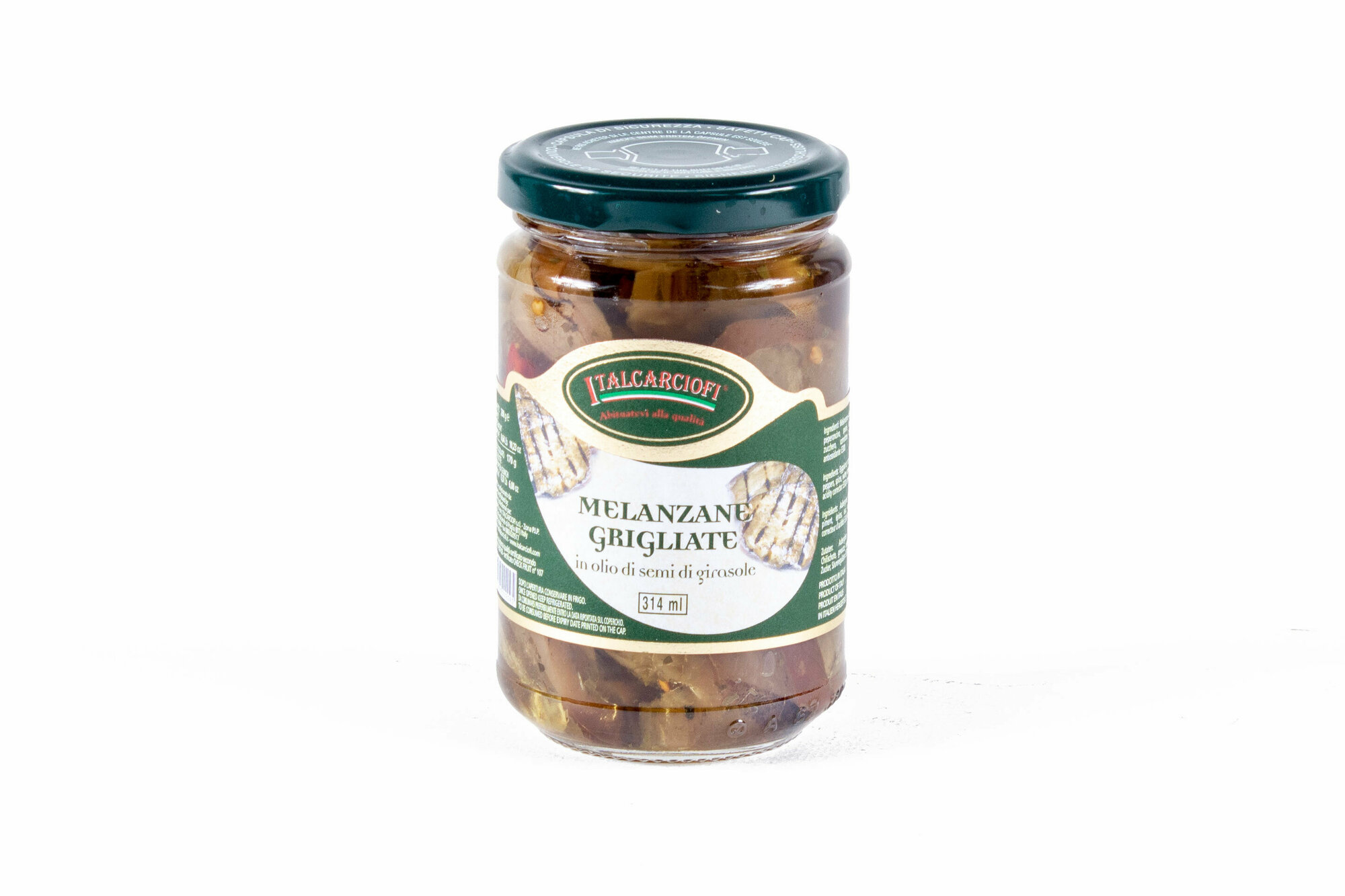 Баклажаны на гриле в подсолнечном масле, ITALCARCIOFI, 0,29 кг/0,17 кг/0,314 л (ст/б) - фото №1
