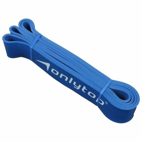 Эспандер ленточный многофункциональный ONLYTOP 208х45х05 см 17-54 кг цвет синий комплект из 2 шт 3177₽