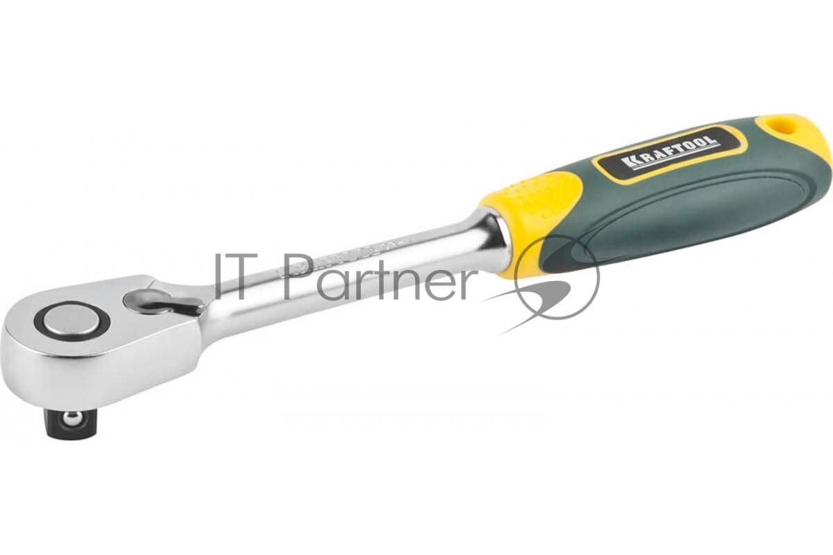 Трещотка для торцовых головок KRAFTOOL "PRO", Сr-V сталь, 60 зубцов, 1/2"