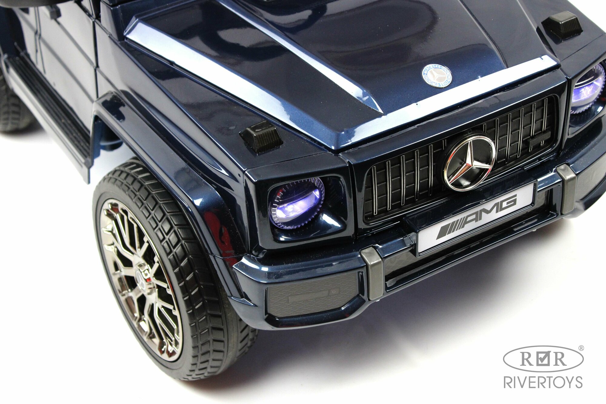 RiverToys Детский электромобиль Mercedes-AMG G63 (G222GG) синий глянец