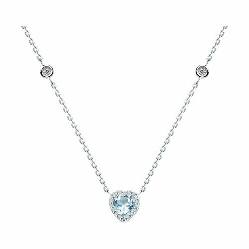 Колье Diamant online, серебро, 925 проба, фианит, топаз