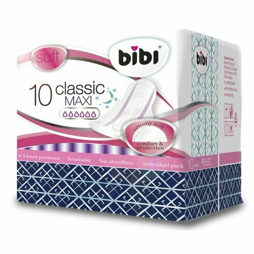 Прокладки «BiBi» Classic Maxi soft, 10 шт. (комплект из 12 шт)