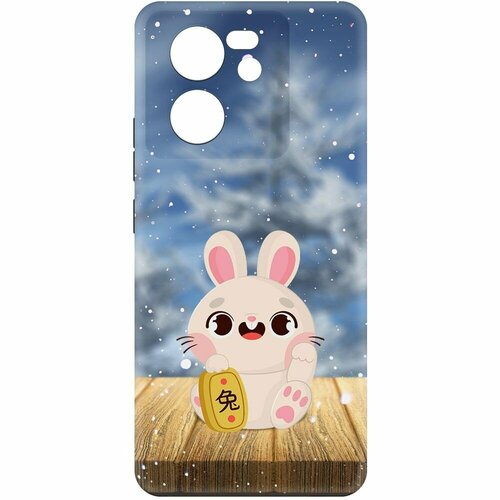 Чехол-накладка Krutoff Soft Case Год кролика для Xiaomi 13T черный чехол накладка krutoff soft case год кролика для oneplus 12 черный