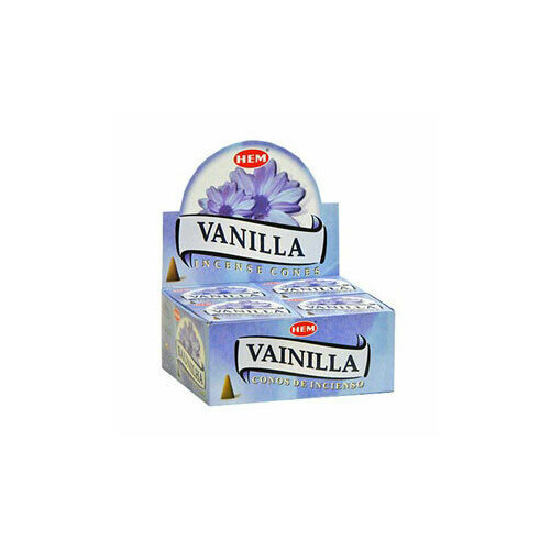 Благовония конусы HEM cones Vanilla ваниль 12шт