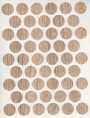 Заглушка мебельная самоклеящаяся цвет дуб сонома D 18мм (3 листа)