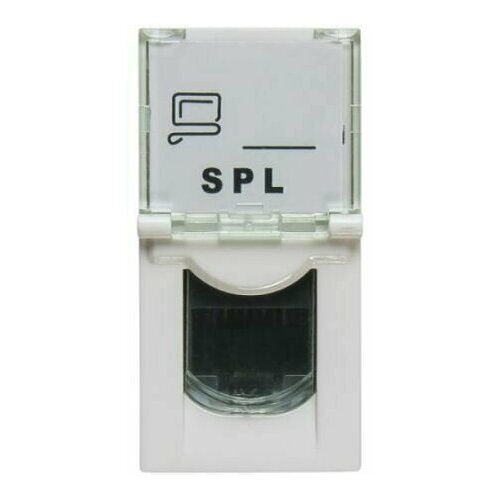 Розетка информационная UTP 1хRJ45 45х225 мм категория 5e 200006 SPL аналог 076551 650₽