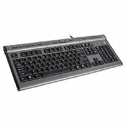 A4-Tech Клавиатура A-4Tech KLS-7MUU, USB, проводная с USB портом (черно-серый) 94395