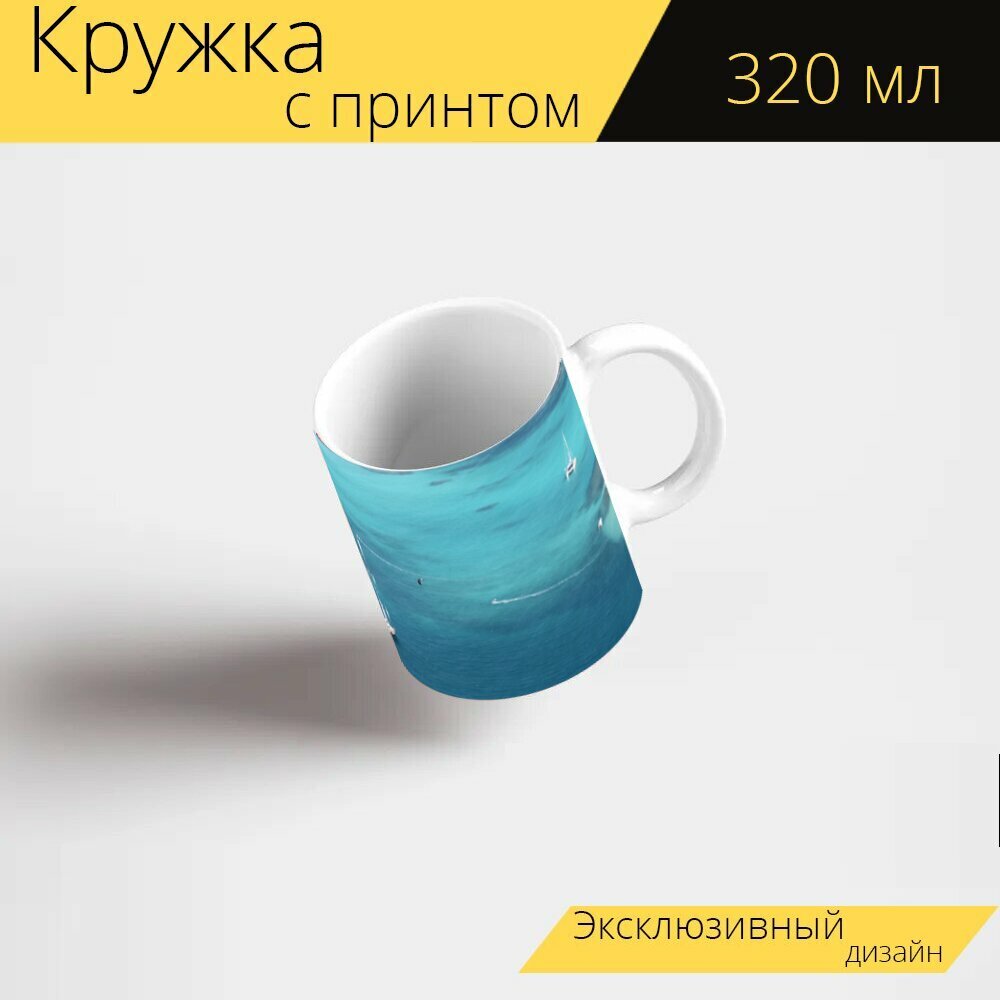 Кружка с рисунком, принтом "Санктлюсия, карибский бассейн, ностальгия" 320 мл.