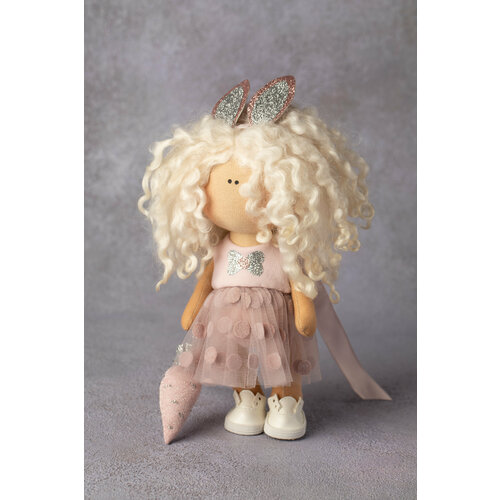 фото Авторская кукла "девочка зайчик" ручная работа, интерьерная, текстильная кукольная коллекция натальи кондратовой