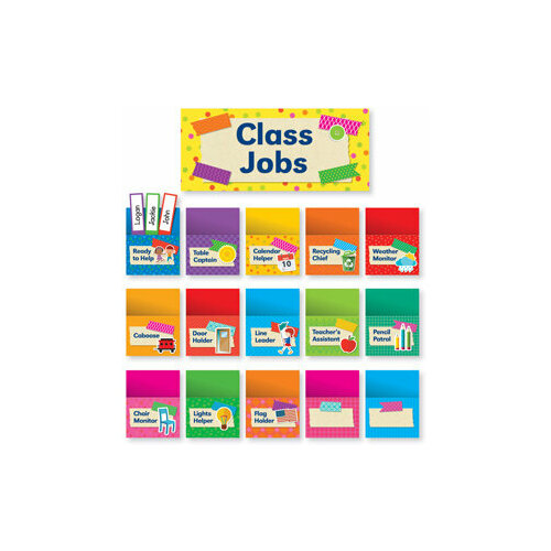 Tape It Up! Class Jobs Bulletin Board (88 pieces)