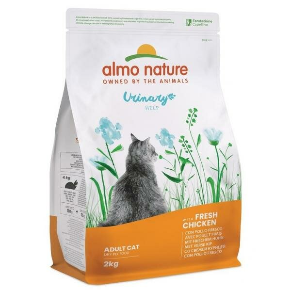 Almo Nature Для кошек: профилактика мочекаменной болезни, курица (Holistic Cat Dry Urinary help - Chicken) 2кг